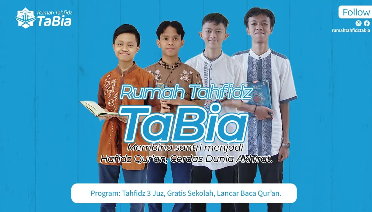 Suasana Rumah Tahfidz Tabia yang hangat dengan anak-anak belajar Al-Qur'an di lingkungan yang bersih dan nyaman