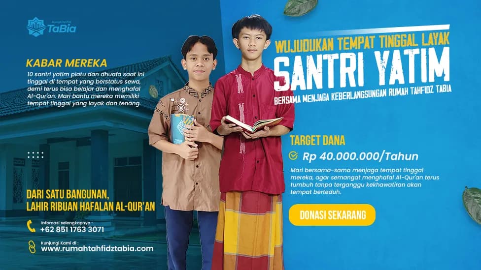 Wujudkan Tempat Tinggal Layak Santri Yatim
